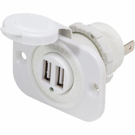 Blue Sea Systems 1016200 12V Dc Dual Usb Charger Socket White